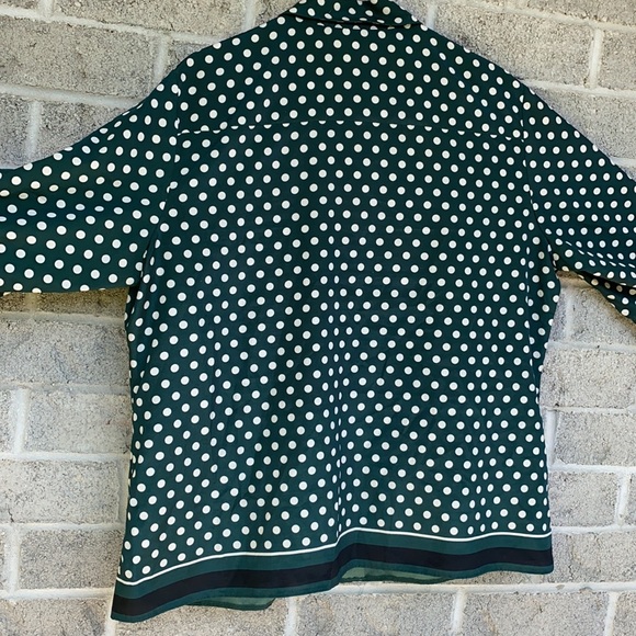 Gerry Weber Polka Dot green shirt| Size 46 - Picture 8 of 9
